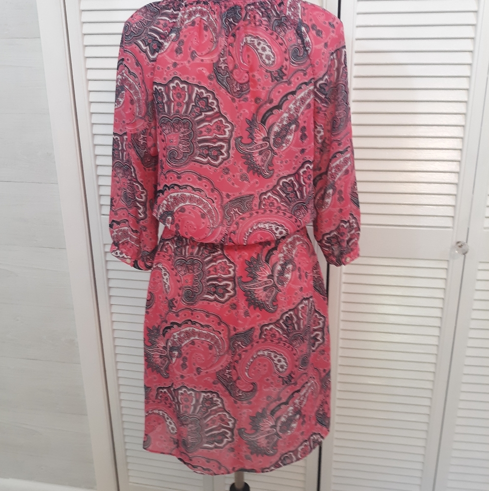 Ralph Lauren paisley semi sheer dress sz 2 *J - Picture 2 of 5